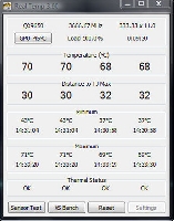 Zrzut ekranu: RealTemp